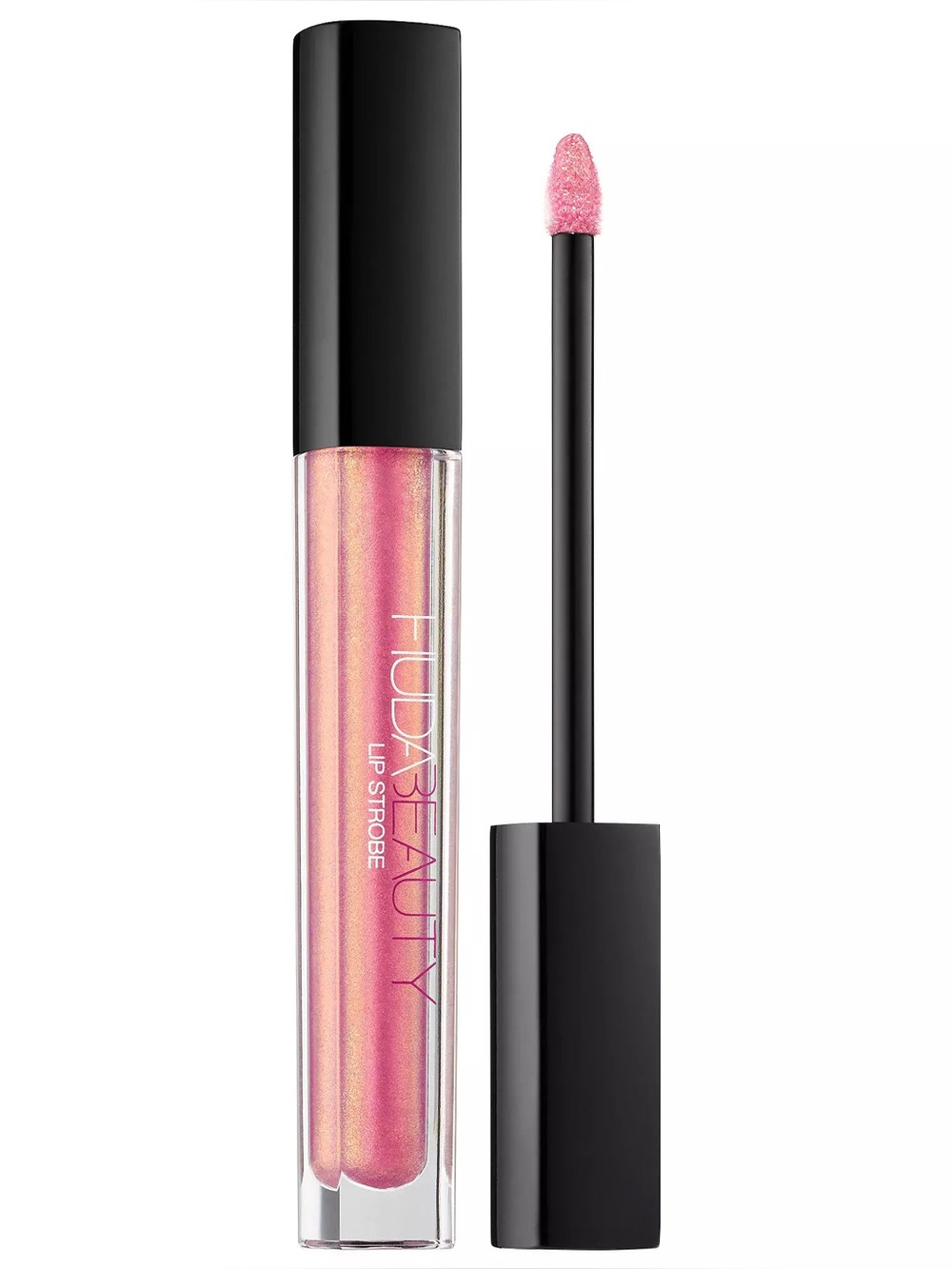 Discontinued Sephora HUDA Beauty Lip Strobe gloss shimmer sheer SNOBY pink chic
